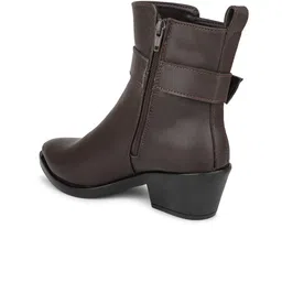 Inc 5 Women Buckle Detail Block-Heeled Regular Boots image 5