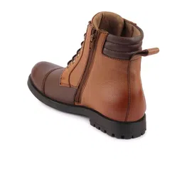 FAUSTO Men Textured High Top Lace-Up Boots image 4