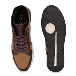 El Paso Men Tan & Brown Colourblocked Leather Ankle Boots image 2