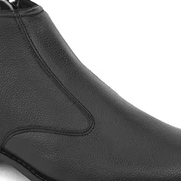 The Roadster Lifestyle Co. Men Black Textured Mid Top Regular Boots image 4