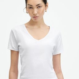 COLOR CAPITAL V-Neck Short Sleeves Cotton T-Shirt-picture-43