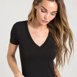 COLOR CAPITAL V-Neck Short Sleeves Top-picture-15