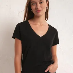 COLOR CAPITAL V-Neck Short Sleeves Top-image-35