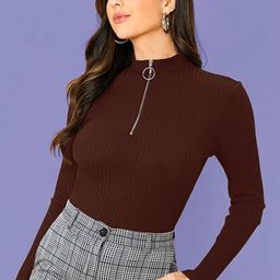 Dream Beauty Fashion Women Ribbed Round NeckLong Sleeves Top-picture-28
