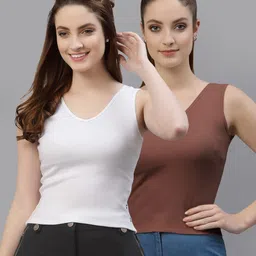 Friskers Pack of 2 Fitted Cotton Tops-picture-28