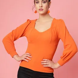 plusS Cuffed Sleeves Regular Top-picture-32