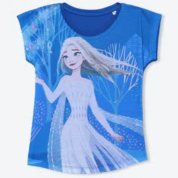 YK Disney Girls Elsa Printed Extended Sleeves T-shirt-image-12
