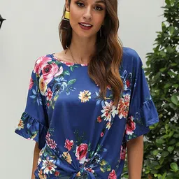 StyleCast x Revolte Floral Print Extended Sleeves Top-picture-39
