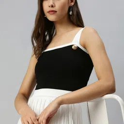 SHOWOFF Black Knitted Tank Crop Top-picture-31