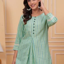 Sarai Women Striped Longline Cotton Top-picture-42