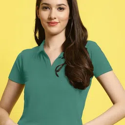 Fabflee Shirt Collar Ribbed Top-picture-35