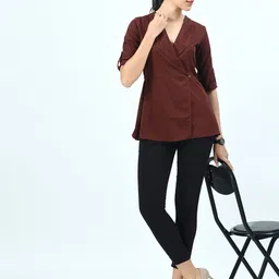 V&M Crepe Wrap Top-picture-22