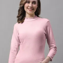 FBAR High Neck Long Sleeves Cotton Top-image-65