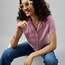Chemistry Women Solid Lapel Collar Shirt Style Top-picture-47