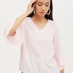 Harpa Women Pink Solid Top-image-45