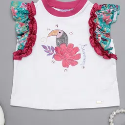 One Friday Girls Round Neck Print Cotton Top-picture-47