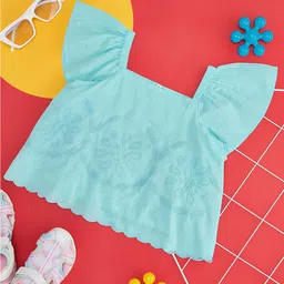 Pantaloons Junior Floral Embroidered Cotton Casual Top-picture-10