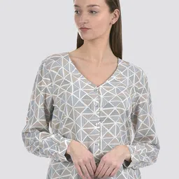 Numero Uno Geometric Printed Cotton Top-picture-27