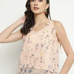 METTLE V-Neck Floral Print Cotton Top-picture-23