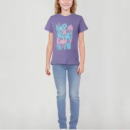 Gini and Jony Girls Typography Printed Cotton T-shirt-picture-54