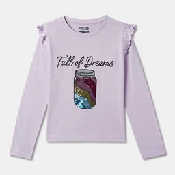 R&B Girls Graphic Printed Cotton Top image 1