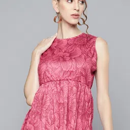 SASSAFRAS Fuchsia Print Empire Top-picture-15