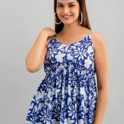 TRENDSWILL Floral Printed Shoulder Straps Empire Top-picture-34