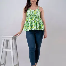 TRENDSWILL Floral Printed Shoulder Straps Empire Top-picture-12