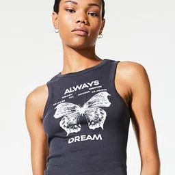 H&M Women Black & White Printed Vest Top-picture-35