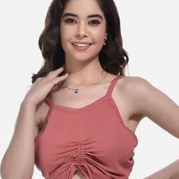 StyFun Sleeveless Tie Up Detailed Cotton Fitted Crop Top-picture-31