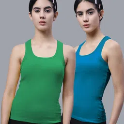 FBAR Pack of 2 Scoop Neck Bio Wash Skin Friendly Cotton Sports Tank Top-image-22