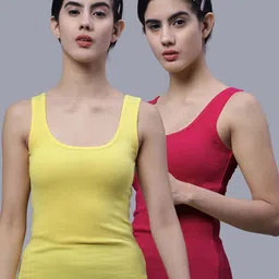 FBAR Pack Of 2 Sleeveless Ribbed Cotton Tank Tops-image-6