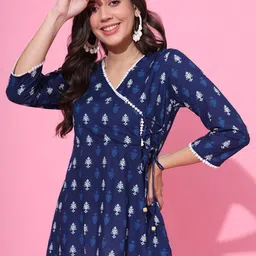 DECKEDUP Ethnic Motifs Printed Cotton Wrap Top-image-21