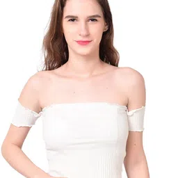 NoBarr Woman White Tube Crop Top-image-27