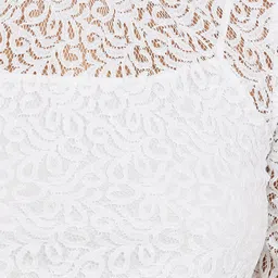 Styli White Self Design Cotton Top image 2