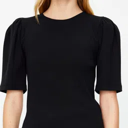 Trendyol Ribbed Round Neck Puff Sleeves Top image 2