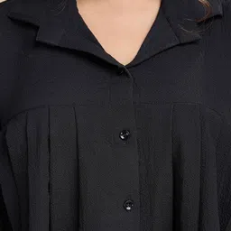 choiceit Women Lapel Collar Relaxed Fit Shirt Style Top image 5