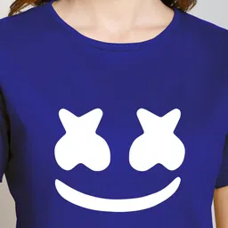 FBAR Graphic Printed Short Slit Sleeves Pure Cotton Top image 2