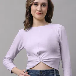 FBAR Pack of 2 Ribbed Twisted Cotton Crop Tops image 4
