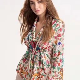 SHAYE Plus Size Cream-Coloured Empire Top image 3