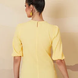 Styli Round Neck Puff Sleeves Top image 2