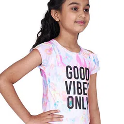 Tiny Girl Girls Pink Typography Printed Top image 3