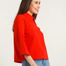 Zink London Red Shirt Style Top image 3