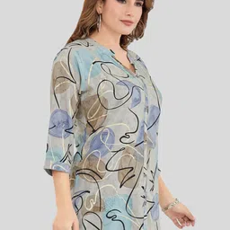 Saree Swarg Abstract Printed Straight Kurti image 2