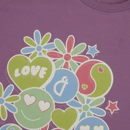 Gini and Jony Girls Round Neck Graphic Printed Cotton T-Shirt image 3