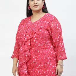 plusS Floral Print Top image 4