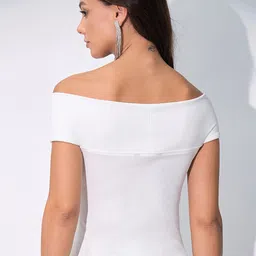 Uptownie Stretchable Off-Shoulder Rose Top image 5