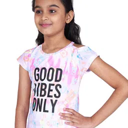 Tiny Girl Girls Pink Typography Printed Top image 4