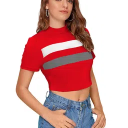 Sitanjali Striped Crop Top image 4