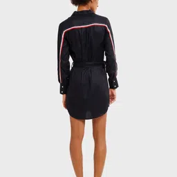 Bewakoof Women Blue Taped Shirt Style Top image 4